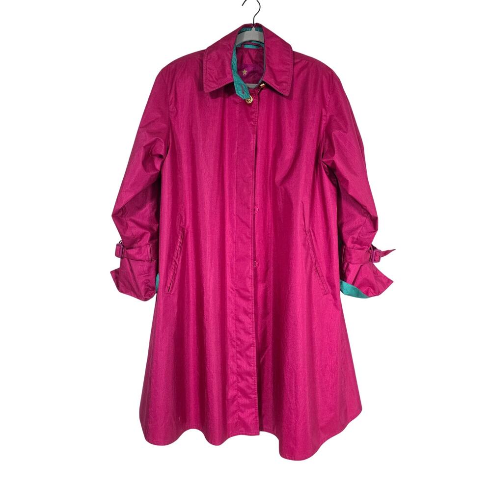 Vintage Laura Winston Pink Shimmer Swing Coat Jacket Women’s 8 Paris Statement